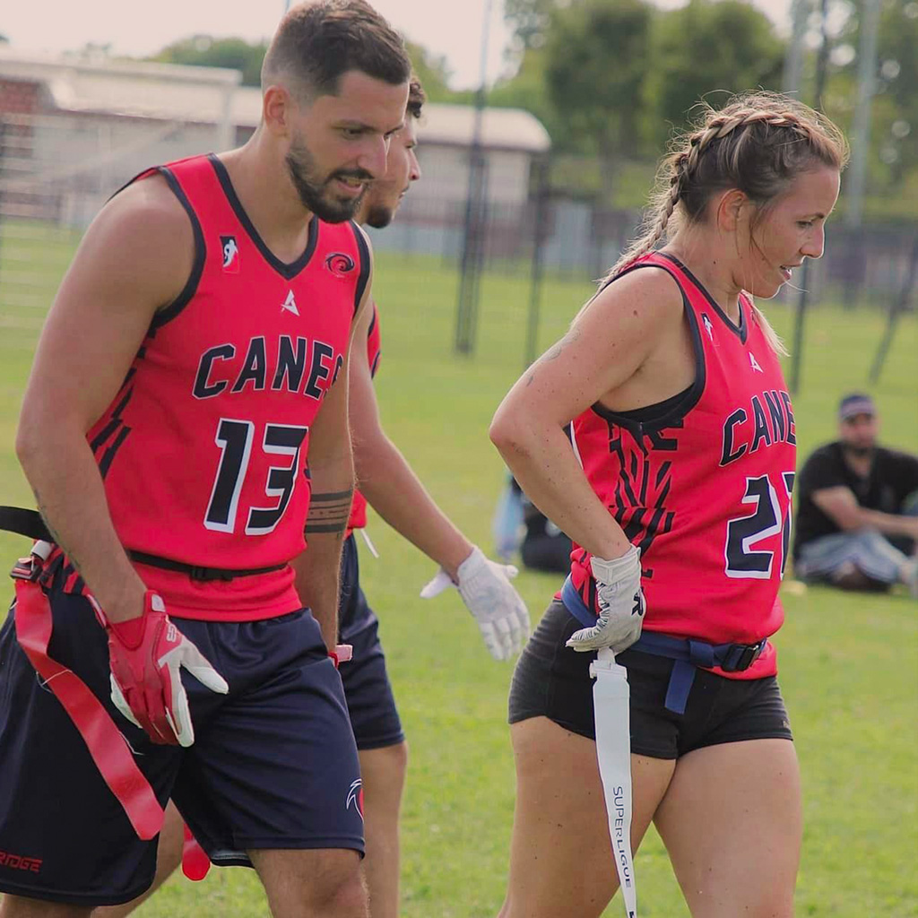 1 joueur et 1 joueuse de l'équipe de flag de Montpellier Hurricanes inscrits pour les sélections de l'équipe de France de FFFA