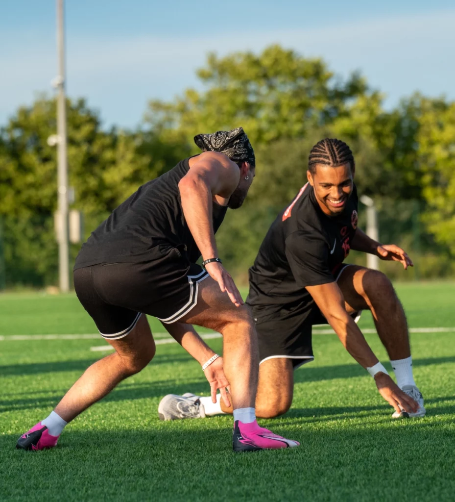 Préparation saison de football américain motricité