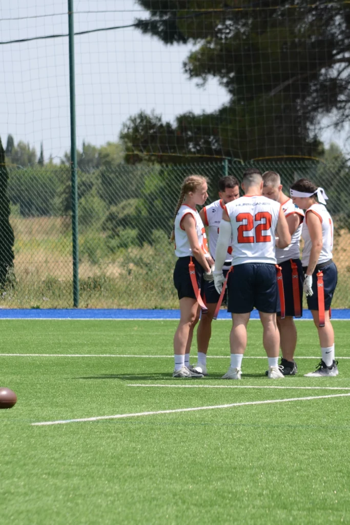 regle du huddle flag football